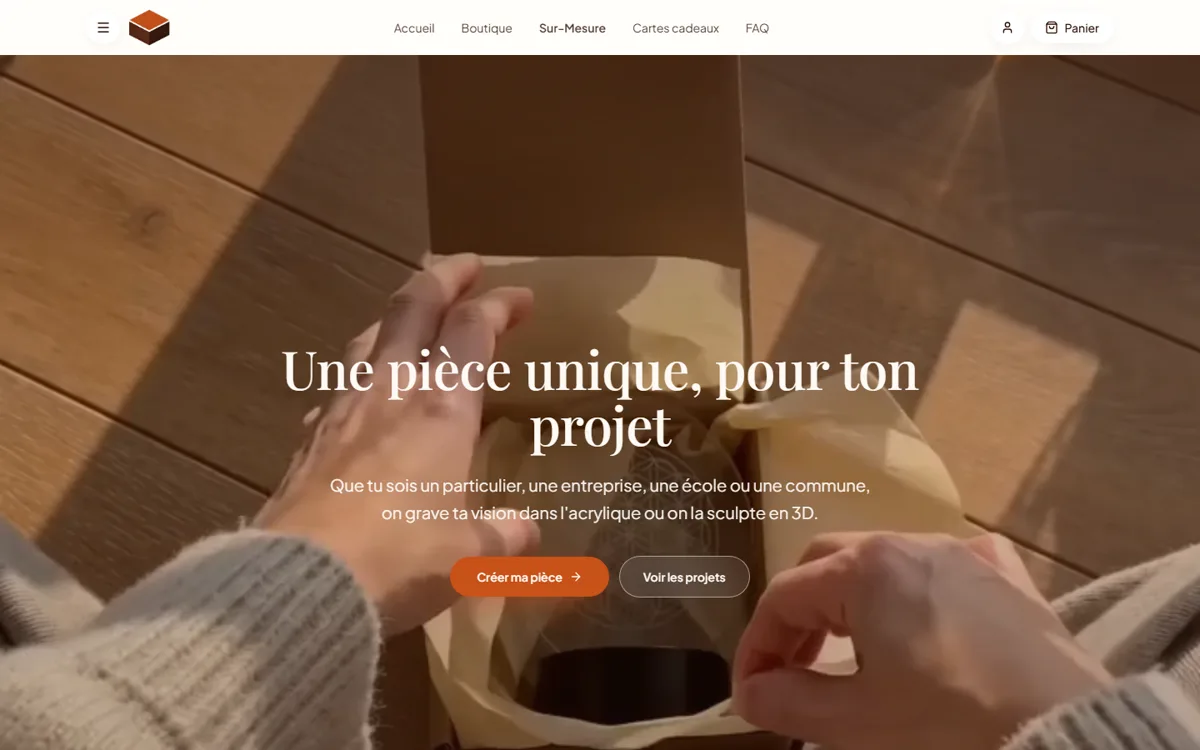 Page sur mesure
